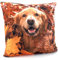 heimtexland ® Dekokissen Bezug Winter Tiere Foto Digitaldruck Kuschelige Velour Kissenhülle 40x40 Deko Kissen Typ831 Retriever