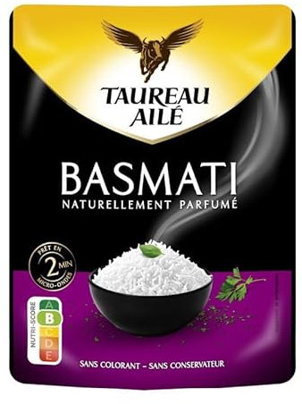 TAUREAU AILE | Taureau Ailé Basmati Riz Nature 2Min 250G | Lot De (3) | livraison offerte