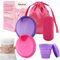 MHDUYEG 2 Pièces Disque Menstruel,Cup Menstruelle Réutilisables Coupe Menstruelle Disque Menstruel Étanche Avec Gobelet Stérilisant Pliable et Boîte De Rangement Alternative aux Tampons Doux