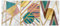 Lupia - Quadro Moderno Canvas World | Stampa su Tela PVC | Geometrie Astratte in Verde, Rosa e Oro | Telaio in Fibra di Legno, 52x122 cm, per Soggiorno, capezzale Camera da Letto, Ufficio