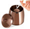 Litimkat Aschenbecher, Aschenbecher für den Außenbereich, Aschenbecher mit Deckel, Edelstahl rutschfester Boden, geeignet für zu Hause, Büro, Schreibtisch, Terrasse, Balkon im Freien (Rose Xin)