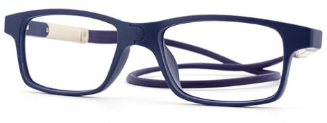 DIDINSKY Lesebrille mit Magnet und Anti-Blaulicht-Filter. Magnetische Lesebrille mit Sehstärke für Männer und Frauen und entspiegelten Gläsern. (Indigo, 1.5, x, THYSSEN)