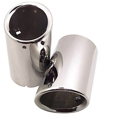 WOHOOD Auspuffblenden 2 Teile/Satz Auto Edelstahl Auspuffrohr Für A&UDI Q3 Einlass 8 cm Schalldämpfer Dekorative Schwanz Kehle