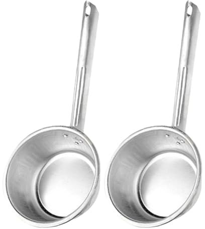 Alipis 2stücke Aluminium Wasserladle Vielseitige Schöpfkelle Für Küche Bad Und Garten Wiederverwendbar Ergonomisches Design Für Camping Und Haushaltsbedarf
