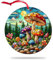 CEZII Pilz-Weihnachtsschmuck, Pilz-Geschenke, Pilz-Holzornament, Pilz-Hängeornamente für Weihnachtsbaum, Geschenke für Naturpflanzen, Pilzliebhaber, Pilz-Andenken, Weihnachtsdekoration