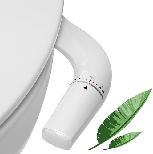 Toilette Japonaise Gauche - Bidet Toilette WC Gauche gauche non électrique ultra-mince pour toilette avec accessoire de toilette bidet à double buses,Nettoyage avant e(Tuyau de 1 mètre)
