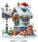 Starnearby DIY Diamond Painting Weihnachten Tisch Deko, 5D Diamant Painting Weihnachten Neu, Diamond Painting Winter Stehend Kunst Set für Anfänger Hausgeschenk Deko (Briefkasten)