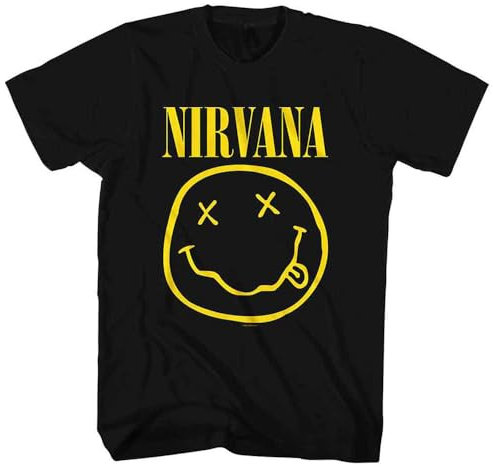 Nirvana Yellow Grunge Face T Shirt L