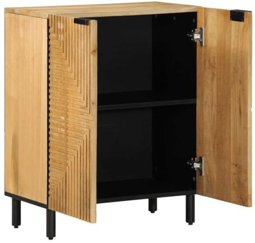 vidaXL Sideboard Braun 60x33x75 cm Massivholz Mango, Schrank, Aufbewahrungsschrank, Beistellschrank, Lagerschrank, Highboard, Home-Organizer