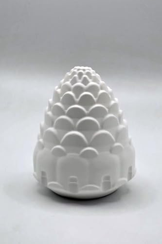 Deko-Figur Zapfen aus keramischem Gießmaterial, handgemacht