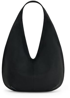 JW PEI Damen Dara Faux Suede Hobo Bag, Schwarz, Medium