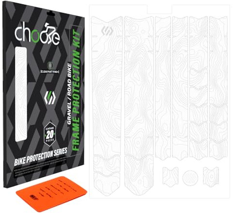 CNCLOL Protezione Telaio Bici,20-Pezzi Total Adesivi Telaio Protezione Bicicletta,Pellicola Protettiva Telaio Protettore per Bici/Gravel da Strada/Corsa.SW
