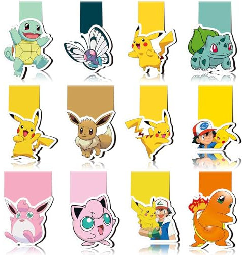 Lesezeichen Magnetisch,12 Stück Magnet Lesezeichen,Magnet Magnetische Lesezeichen,Lesezeichen Kinder,Magnetische Seiten Markierungen für Schüler,Junge, Mädchen, Buchliebhaber