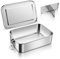 Onader Stainless Steel Lunch Box 850ml, Small Bento Lunchbox with 1pc Removable Compartment, Leak-Proof Salad Food Storage Container for Kids & Adults, Sturdy & Dishwasher Safe