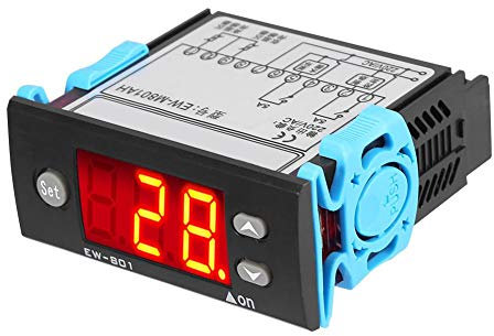 TICFOX Regolatore di Temperatura del'acqua Solare, Termostato Differenziale, Termostato di Temperatura Digitale AC 220V 5A con Sonde del Sensore e Display Digitale da 76 Mm per Scaldabagno Solare