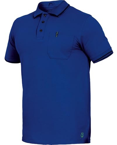 Leibwächter Polo-Shirt Herren Flex-Line – Kornblau – Gr. 7XL – Poloshirt mit Brusttasche – Kurzarm Poloshirts mit 3 Knöpfen – 50% Baumwolle 50% Polyester – Sommer Arbeitsbekleidung für Herren