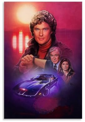 AHSEOIWRJH Knight Rider Poster, Vintage-Druck, Wandkunst, Poster, dekoratives Gemälde, ästhetische Leinwand-Dekoration für Wohnzimmer, Schlafzimmer, 30 x 45 cm, ungerahmter Stil