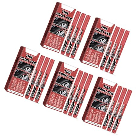 15 Pennarello Per Vernice Pneumatici Arrossamento Asciugatura Rapida Resistente All'acqua Pennarello Auto Scritte Auto Riparazione Graffi Pittura Roccia