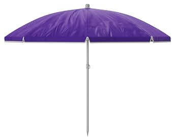 MARBUENO SUMMER Sombrilla Polyester Acero Con Funda Color Morada 220 cm Jardín, Playa 10104M