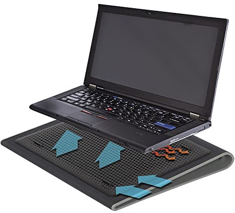 Targus 17 Inch Dual Fan Lap Chill Mat - Soft Neoprene Laptop Cooling Pad for Heat Protection, Fits Most 17 Laptops and Smaller - USB-A Connected Dual Fans for Heat Dispersion (AWE55US)