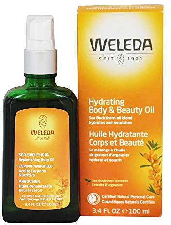 Weleda Sea Buckthorn Body Oil Replenishing Intensive Skin Care 3.4 Fl Oz