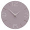 CalleaDesign - Smile Wanduhr, handgefertigt in Italien, 30 cm, elegant und leise, hohe Qualität, perfekte Geschenkidee [pflaumengrau und muschelrosa].