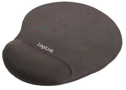 LogiLink ID0027 Mauspad mit Silikon Gel Handauflage schwarz