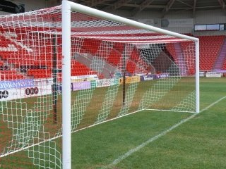 Netsportique Fußballtornetz Stadion PRO - 7,50 x 2,50 x 2 x 2m - 4mm - PP - wetterfest - knotenlos - zweifarbig