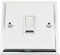 Single Light Switch 1 Gang 2 Way 10A - Polished Chrome Victorian - White - Metal Rocker Switch