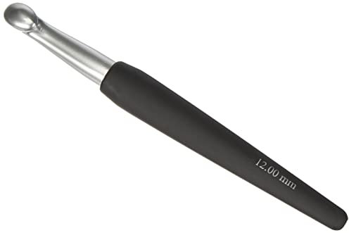KnitPro KP30892 12 mm Aluminium Crochet Hook, Silver