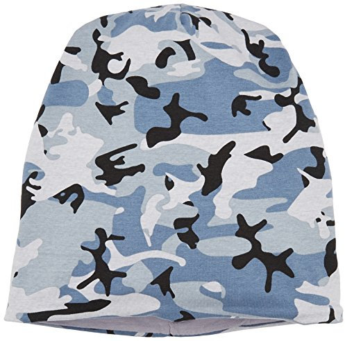 MasterDis MSTRDS Printed Jersey Beanie, Grey Camo/Charcoal, one Size