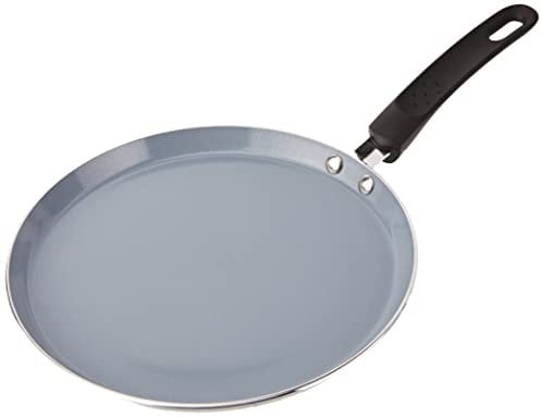 MasterClass MCCPCER24 Eco Induction Crepe / Pancake Pan with Healthier Chemical Non Stick, Aluminium / Iron, Black / Blue, 24 cm