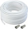 Schwaiger-Cavo coassiale 2 x Cavo di installazione professionale, 115 dB, connettore F, 25 M, colore: bianco