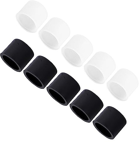 sourcing map 10 Pcs Abdeckhauben Silikon RCA Buchse Anschluss staubdicht Stecker Kappe Schutz Stopper schwarz klar