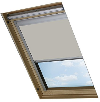 Bloc Skylight Blind for Velux Roof Windows Blockout, Fabric, Pale Stone, 105x15x7 cm