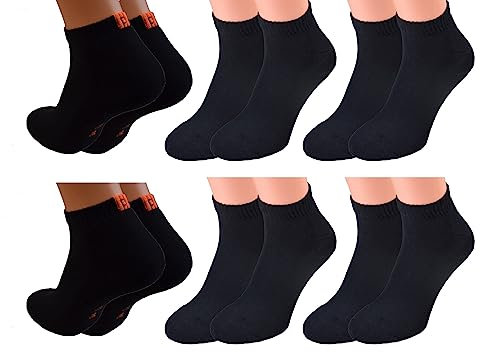 6 Paar Sport-Kurz-Söckchen, Kurzschaft mit Frotteesohle in schwarz Marke Cocain für Damen und Herren Gr. 35-38