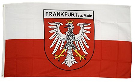Flaggenfritze Fahne/Flagge Deutschland Stadt Frankfurt + gratis Sticker