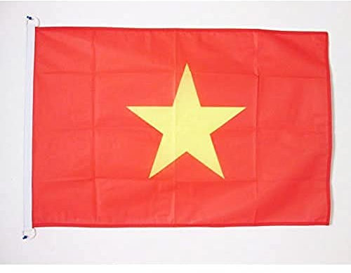 AZ FLAG Bootflagge Vietnam - 45x30 cm - Vietnamesische Bootsfahne 30 x 45 Cm Marine Flaggen - Flaggen