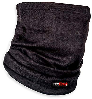TEXFIRE | Braga cubre cuello ignífuga para soldador. Protección chispas de soldadura. Certificado CE y EPI CAT II. Transpirable y muy elástica.