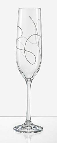 Sektgläser Kristall, Model String, mit Gravur, 190 ml, 2er Set (Sektglas 190 ml, Clear)