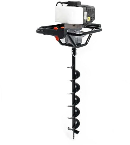 Set de taladro de tierra ahoyador de 1,9CV 1,4kW 52ccm con broca 100 mm Jardín Cierres Forestal