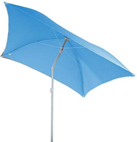 iDiffusion - Sombrilla de playa cuadrada Hellenie - L. 180 cm. Ancho: 180 cm. Azul claro, azul claro, large