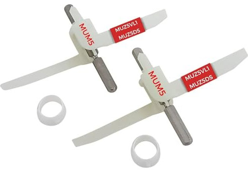 LICHTBLAU 2er Set Mitnehmer Flügelrad 630760 für Bosch Küchenmaschine MUM5 I MUM Serie 2 I Durchlaufschnitzler Ersatzteil passend für MUZ5DS MUZ5VL Veggie Love 00630760