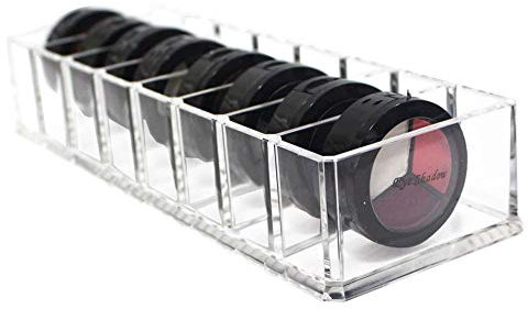 Macabolo 8 Slots Acryl Transparent Kosmetik Organizer Blushes AufbewahrungBox Frauen Make-up Highlighter Halter kosmetische Aufbewahrungsbehälter