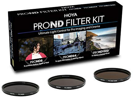 Hoya PRO ND KIT (8/64/1000) 55mm, Praktisches Set mit 3 verschiedenen Hoya PRP ND Filter zur Lichtreduzierung, Graufilter, ND Filter, Langzeitbeleuchtung, Hochwertig