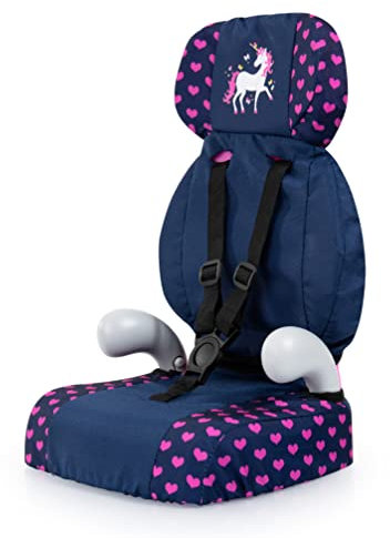 Bayer Design- Silla de Coche, Accesorios de Muñeca, Comcinturón, Moderno, Color Azul Comúnico Rnio y Corazones (67554Aa)