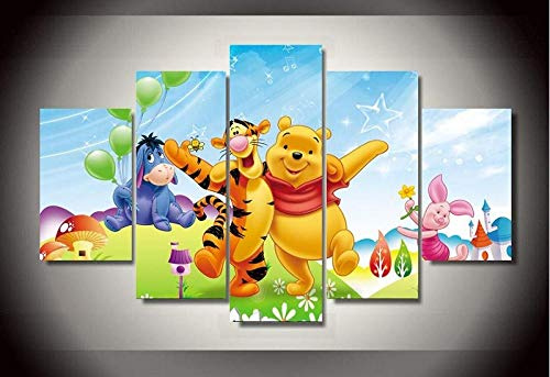 YFFSUN HD gedruckte Cartoon Poster Winnie The Pooh Leinwand Malerei Wandbilder für Wohnzimmer Home Decor Art Modular Pictures