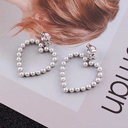 Neue Gold Silber Liebe Herz Clip Auf Ohrringe Kein Durchbohrt Für Frauen Koreanischen Stil Perlenohrringe Party Hochzeit Schmuck