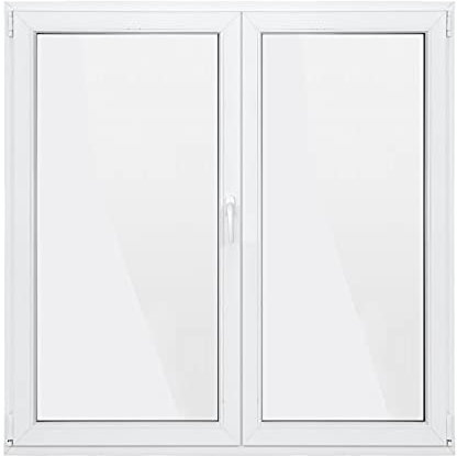 Bastion Fenster Kellerfenster 2 Flügel Dreh-Kipp 2-fach Verglasung RC2 BA weiß 70 mm Profil (1000 x 1000 mm Links)