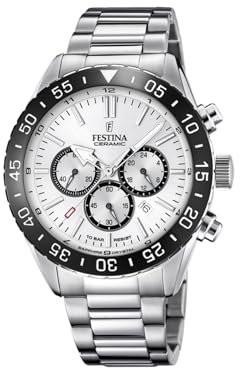 Festina Herren Analog Quarz Uhr mit Edelstahl Armband F20575/1